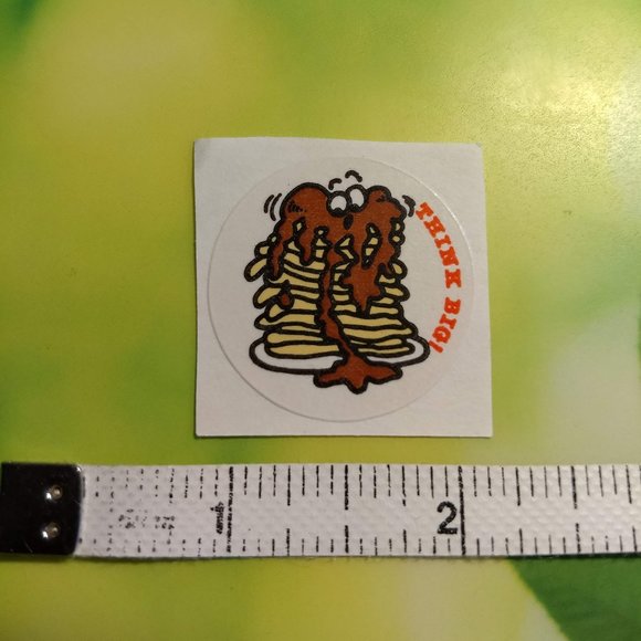 3/$25 vintage scratch n sniff sticker pancake syrup NWOT - Picture 2 of 2